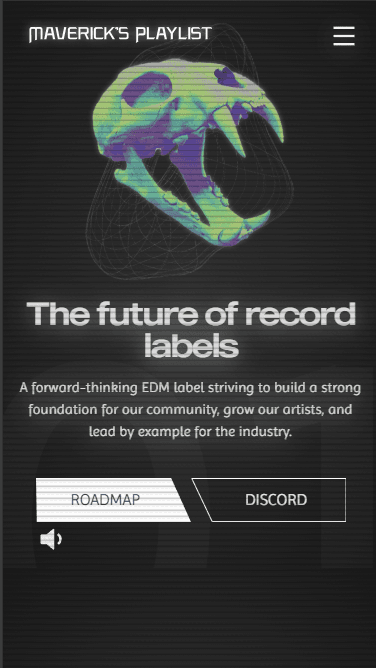 Screenshot of Mavericks Playlist Website