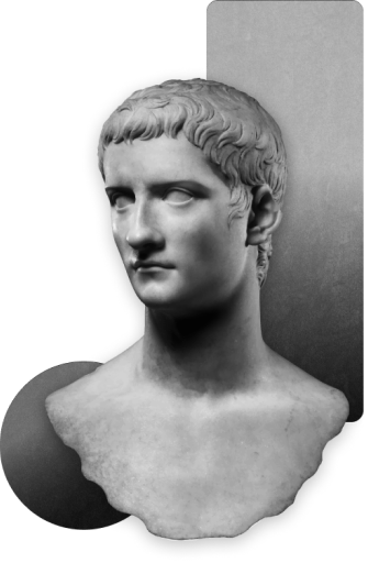 marble bust of emperor Caligula