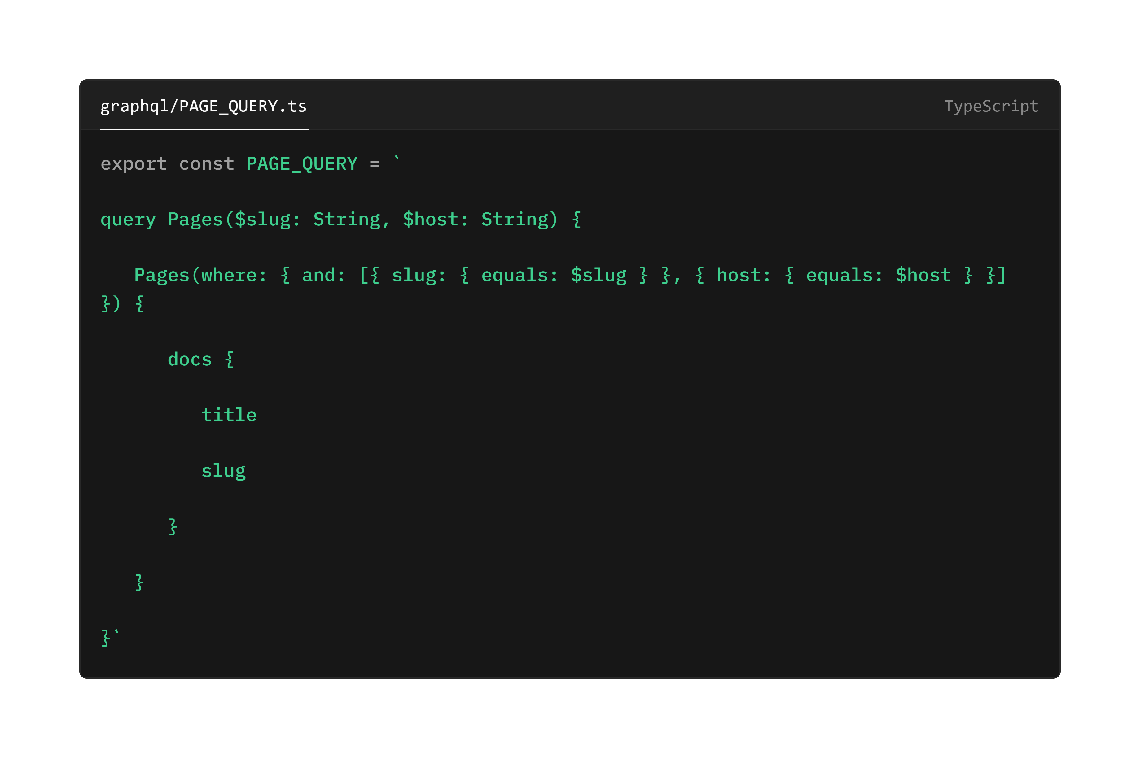 Graphql Page Query