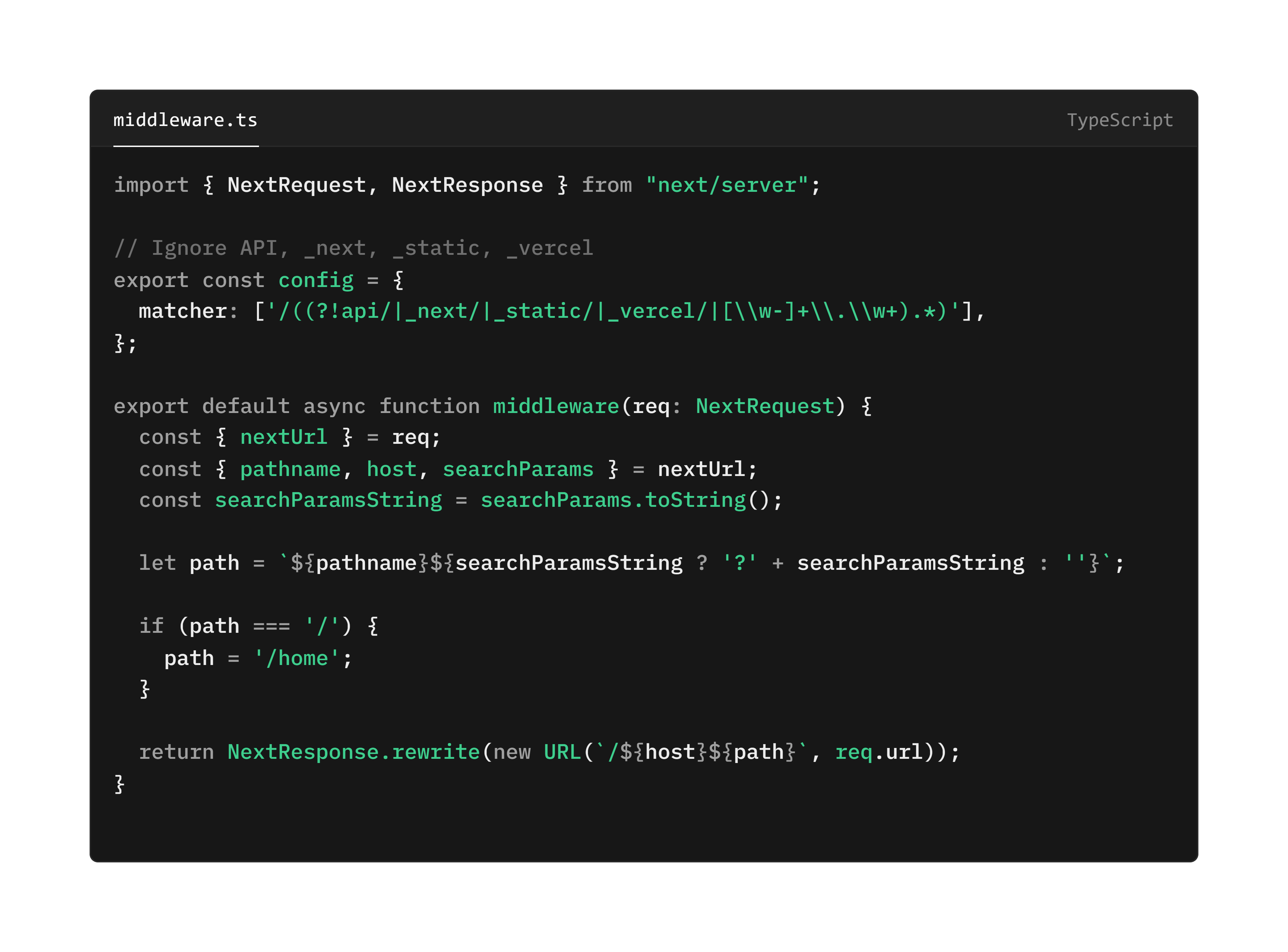 middleware code snippet